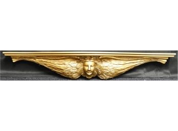 Vintage Gold Gilt 1993 Decorative Shelf With Plate Groove