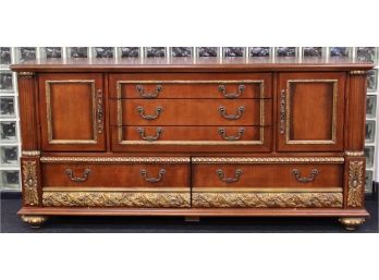 BELLISSIMO Italian Provincial Dresser/Sideboard With Gold Trim Accents