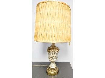 Ivory And Gold Table Lamp