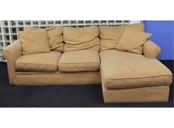 Crate & Barrel L-shaped Two Piece Sectional Couch