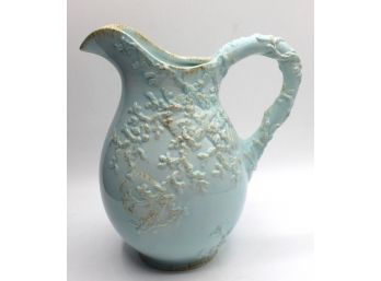 Blue Sky, Clayworks Rustic Glazed Ceramic Pitcher