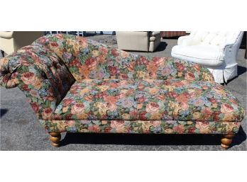 Chaise Lounge (Fainting) Couch In Floral Fabric