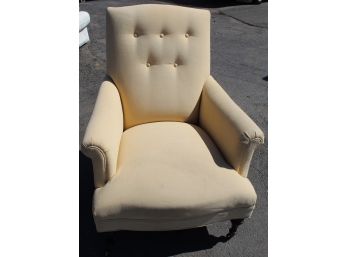 Restoration Hardware, Light Yellow Fabric Armchair