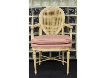 Lovely French Style Cane Back Accent Chair