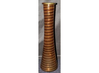 Large Brown Striped Glass Vase