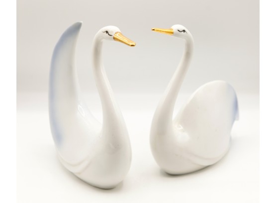 2 Charming Swan Figurines (closet)