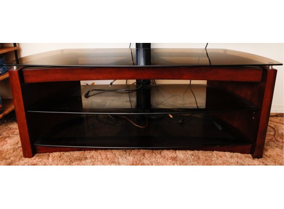 Stunning Tv Stand With Glass Shelving - H21 X L54 X W19.5 (LR)