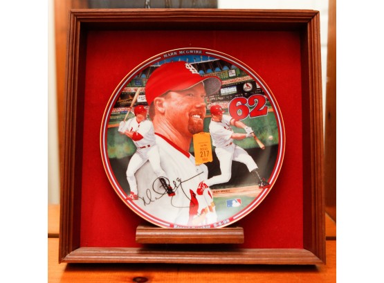 Mark Mcgwire Home Run Hero - Record Breaker 9/8/98 - Plate 2948B - Wooden Frame Included (BR4)