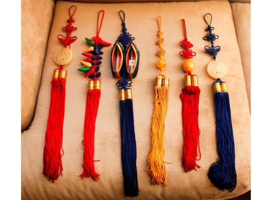 Lot Of 6 Norigae, Beautiful Korean Traditional Hanbok Accessory, Knot Ornament Tassel Norigae,(BR2)