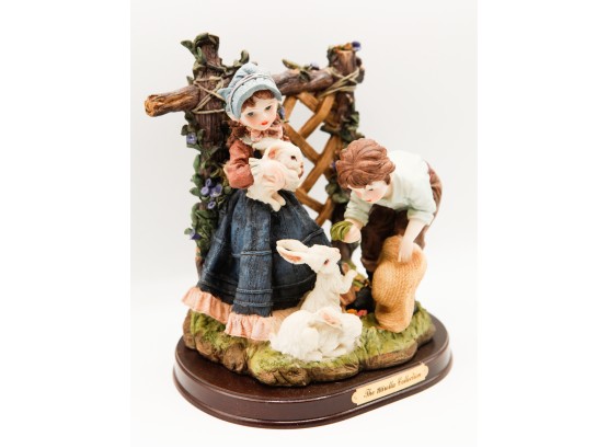 The Mirella Collection - Figurine - Boy And Girl W/ Rabbits  (closet)