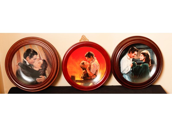 Lot Of 3 Stunning 'Gone With The Wind' Decorative Plates (DR)