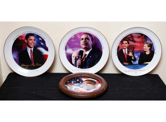 Lot Of 4 Patriotic Decorative Plates - Fine Porcelain (LR)