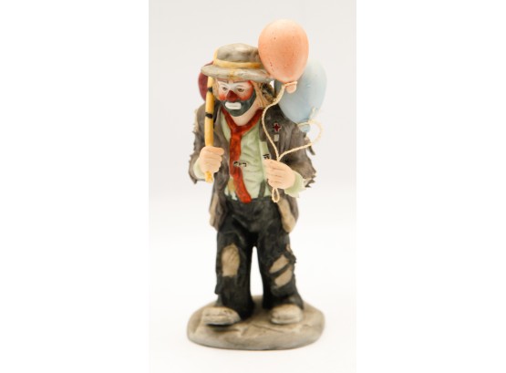 Flambro Emmett Kelly Jr Figurine 1983 - Balloons For Sale  - W/ Certificate Of Authenticity (Closet)