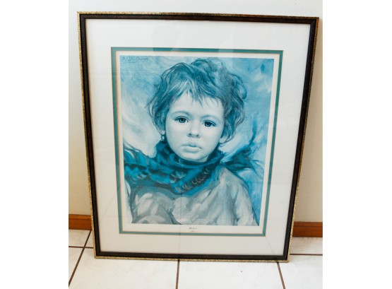 Framed Portrait - Signed 'Michael' By Masseria - H29 X L24 (hall)