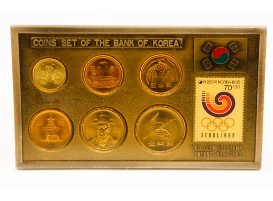Coin Set Of The Bank Of Korea - 1988 Olympic Stamp Patent  No 15283  (kitchen)