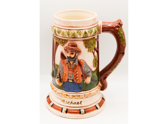 Vintage Ceramic Beer Stein   'Michael' (closet)