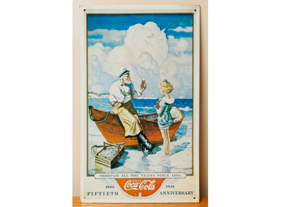 1993 Coca - Cola #37 50th Anniversary Calendar - Tin Collectable (LR)