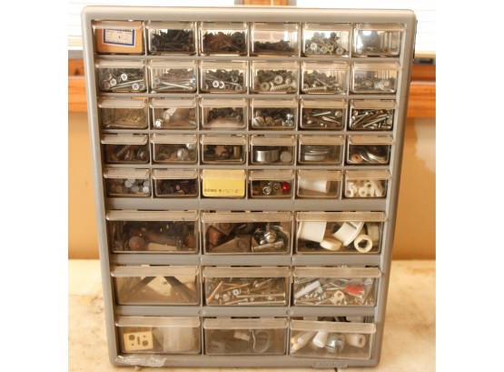 Stack On - 41 Drawer Storage Cabinet - Gray - H18 L15 W6  (G)