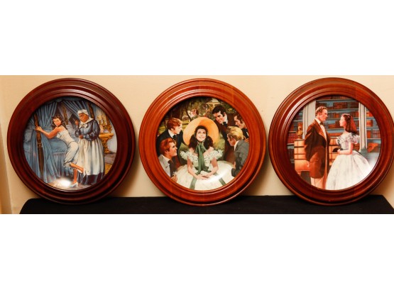 Lot Of 3 Rare 'Gone With The Wind' Decorative Plates (G)