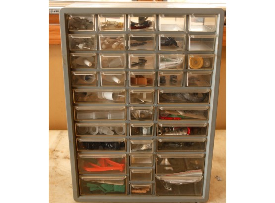 Stack On - 39 Drawer Storage Cabinet - Gray - H18 L15 W6  (G)