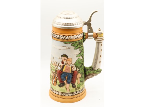 'The Music Lesson' Beer Stein - Norman Rockwell - Limited Edition  #5.294(closet)