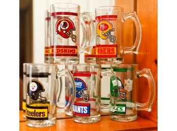 Lot Of 5 NFL Beer Mugs (BR4)