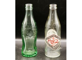 2 Vintage Coca - Cola Bottles (K)
