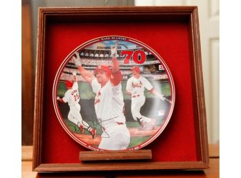 Record 70 Home Runs By Glen Green - Mark McGuire - Plate# 8798A - Wooden Frame Included  (BR4)