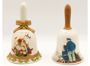 Lot Of 2 Bells - Looking Out To See - Norman Rockwell Bell - #4442 - Limited Edition Of 7000(Kitchen)