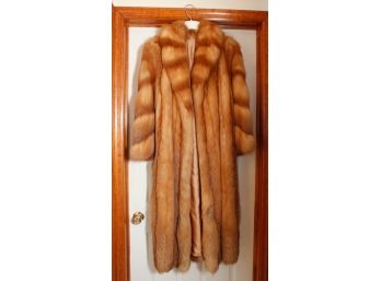 Women's Genuine Red Fox Fur Coat Full Length (closet)