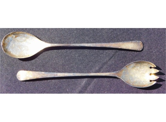 Set Of Two Silver Plated Serving Utensils