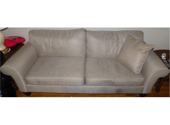 Raymour & Flanigan Grey Upholstered Sofa