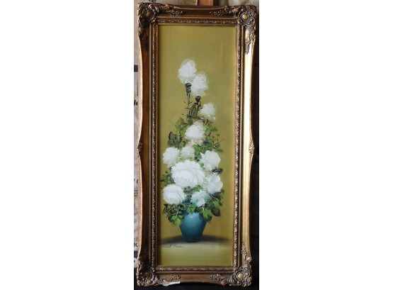Beautiful Oil Painting By Rant Buic  Floral Painting Gold Ornate Gilt Frame