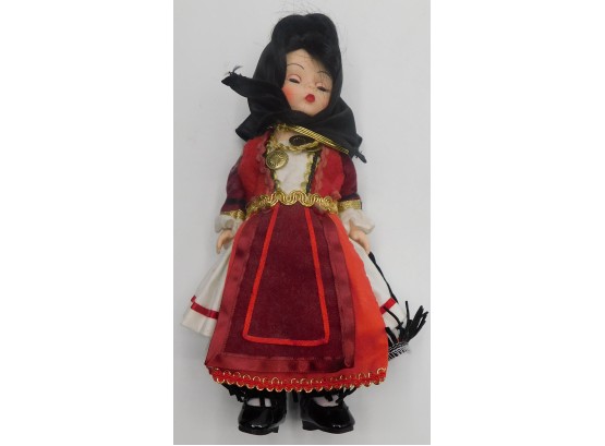 Girl In Traditional Red Dress Doll