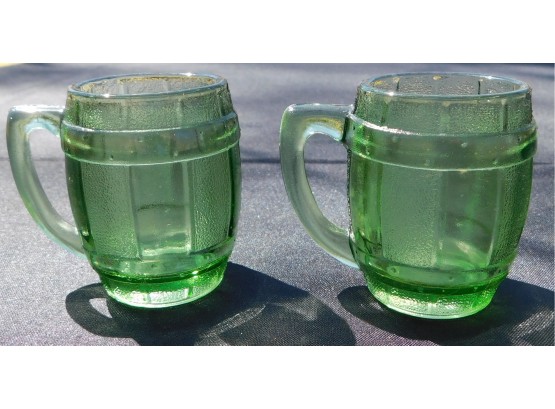 Green Whiskey Barrel Shot Glass Set