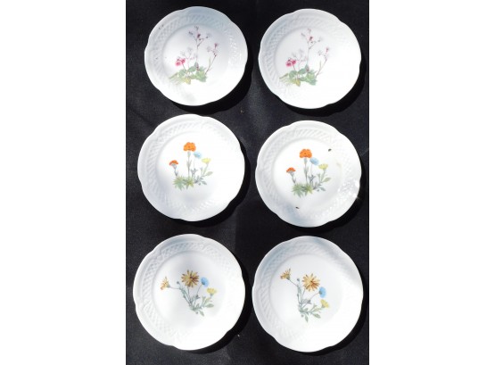 Lourioux Porcelain Flower Plate Set