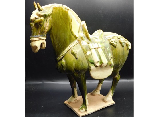 Ancient Tang Green Horse Sculpture