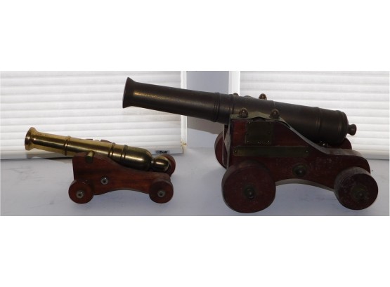 Pair Of Brass Model Cannons
