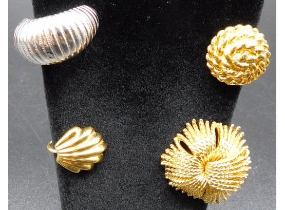 Set Of Four Miscellaneous Clip On Earrings