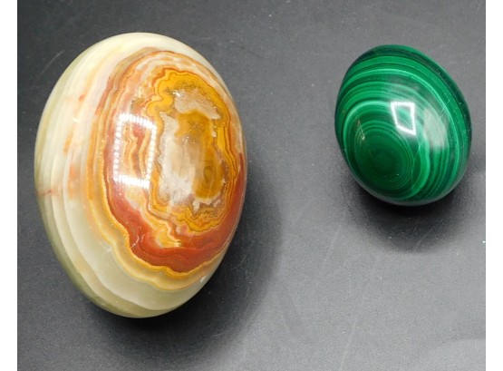 Malachite & Agate Stone Eggs