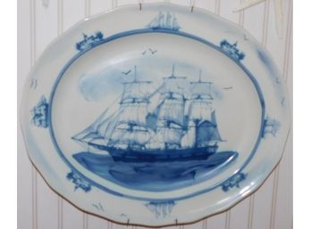 Oxney Green Sailboat Decorative Plate