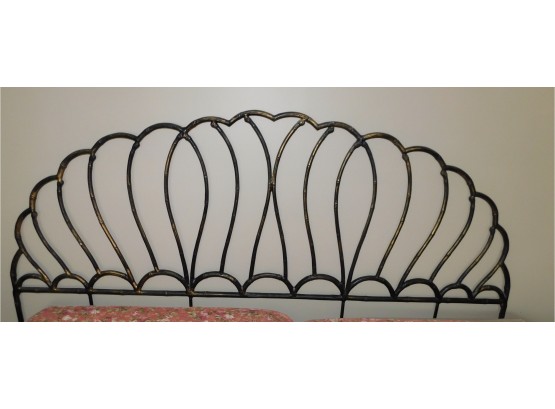 Lovely Queen Size Black And Gold Metal Headboard