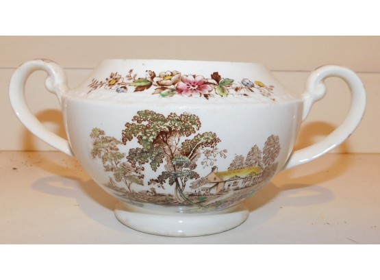 Vintage Swinnertons Staffordshire England Porcelain Sugar Bowl