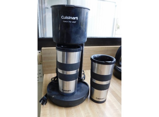 Cuisinart Two To Go Coffee Maker Model CTG5 With Two Cups