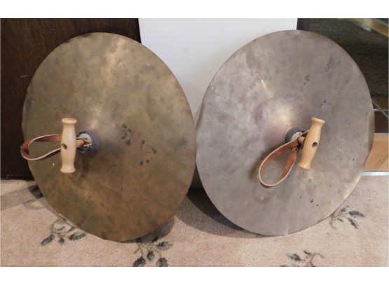 Pair Of 18 INCH Cymbals With Wood Handle