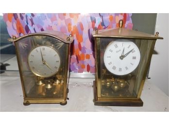 Vintage Pair Of Lantern Clocks Kundo Kieninger And Obergfelt UA. Schatz Clock Made In Germany