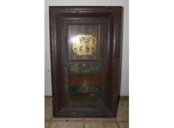 Antique Waterbury Wall Cabinet Clock Frame