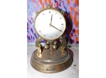 Vintage Schatz And Sons #54 Brass Pendulum Clock With Plastic Dome