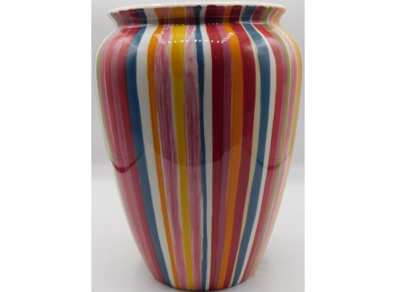 Lovely Striped Multicolored Vase