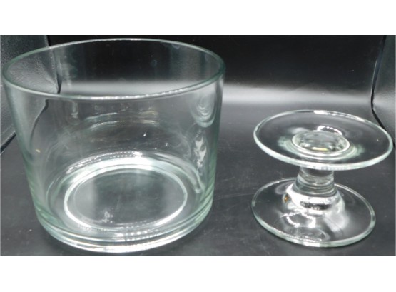 Pampered Chef Glass Pudding Bowl With Removable Base